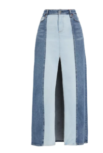 Rye Two-tone Denim Maxi Skirt