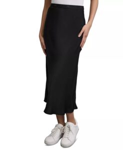 Women's Logo-waistband Midi Slip Skirt