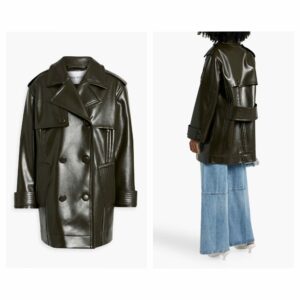 Flora Faux Leather Trench Coat