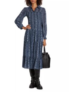 Smocked Button Down Shirtdress