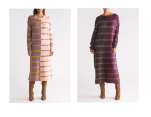 Telluride Two Tone Stripe Sweater Dress
