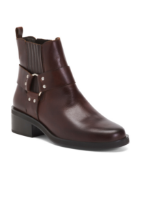 Leather Biker Ankle Booties