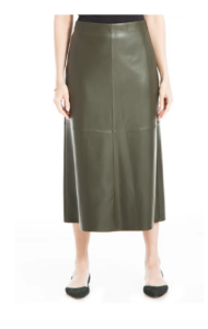 Faux Leather A-line Skirt