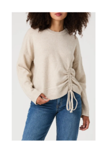 Kezia Cinched Tie Front Sweater