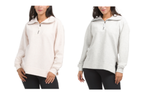 Tunic Ottoman Quarter Zip Top