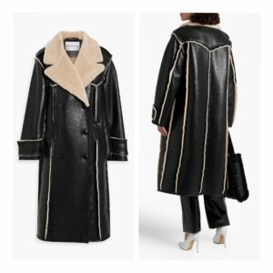 Frankie Double-breasted Faux Shearling Coat