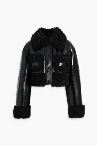 Fleur Cropped Faux Shearling Jacket