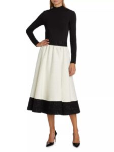 Chara Two-tone Tweed Midi-dress