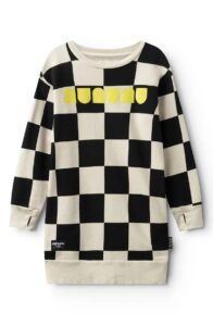 Kids' Checkmate Long Sleeve Sweatshirt Dress