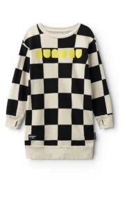 Kids' Checkmate Long Sleeve Sweatshirt Dress
