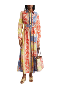 Long Sleeve Belted Maxi Shirtdress Size 2