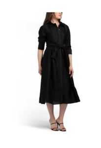 Metallic Tonal Jacquard Shirt Dress