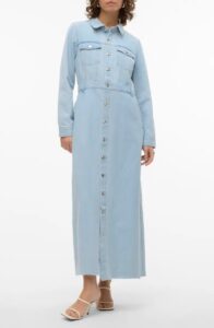Molly Long Sleeve Denim Maxi Shirtdress