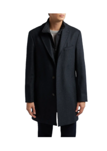 Delroy Wool Topcoat with Removable Bib