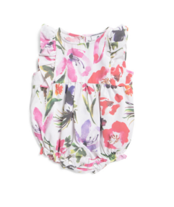 Infant Girls Gardens of Giverny Ruffled Romper