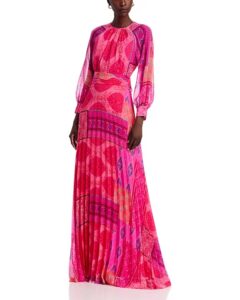 Floral Pleated Maxi Gown