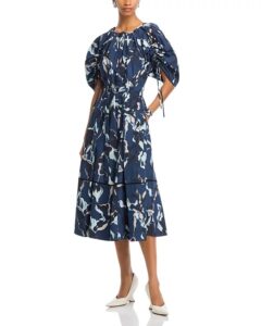 Puff Sleeve Belted Dress