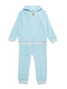 Baby Girl's Hooded Chenille Jacquard Track Set