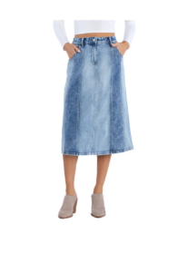 Road Trip Denim Midi Skirt