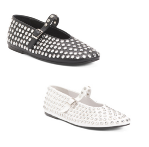Leather Miami Studded Flats