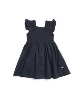 Girls Twill Smocking Lounge Dress