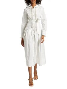 Ariane Tie-waist Cotton Shirtdress