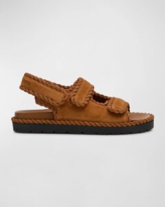 Braided Suede Grip Comfort Sandals