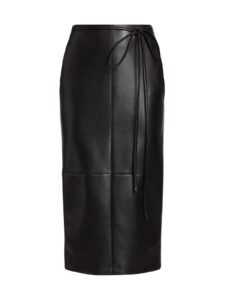 Vegan Leather Midi Skirt