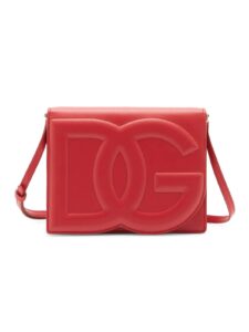 Dg Leather Flap Crossbody Bag