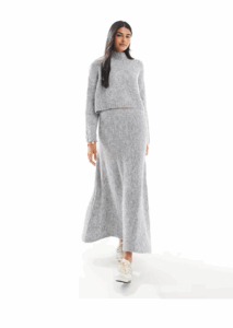 Aware Chunky Turtle Neck Sweater and Maxi Skirt Set