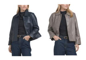 Leather Collared Jacket