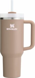 Stanley Quencher H2.0 Tumbler with Handle and Straw 40 Oz | Flowstate 3-position Lid | Cup Holder Compatible for Travel | Insulated Stainless Steel Cup | Bpa-free | Almond Rose