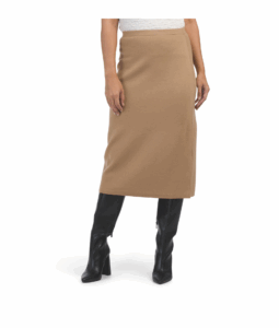 Wool Blend Interlock Skirt