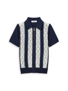 Little Boy's & Boy's Selwood Zip-up Sweater Polo