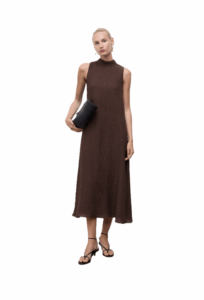 Halter-neck lyocell dress