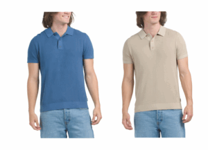 Textured Knit Sweater Polo