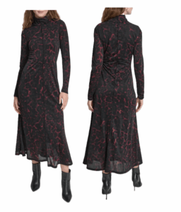 Seamed Long Sleeve Maxi Dress