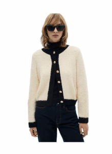 Contrasted buttons jacket
