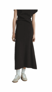 Flared knitted skirt