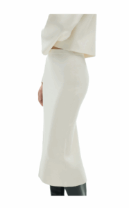 Fine knit midi skirt