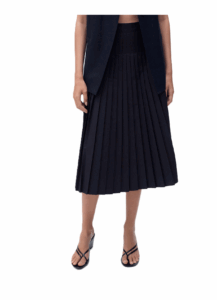 Pleated midi skirt