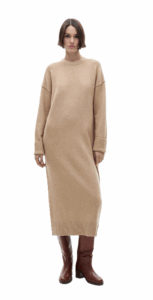 Knitted dress with ribbed finishes