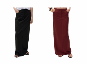 Long pencil skirt with opening
