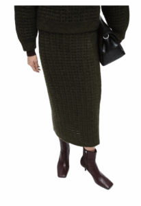 Openwork knitted skirt