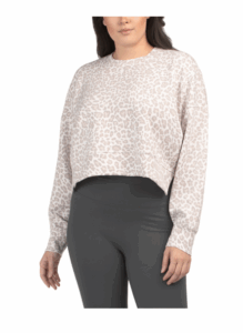 Scuba Leopard Printed Pullover Top