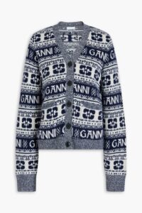 Jacquard-knit Cardigan