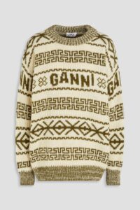 Jacquard-knit Wool Sweater