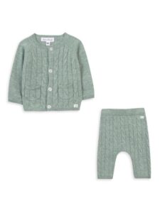 Baby Boy's Premier Trousseau Cable-knit Cardigan & Pants Set