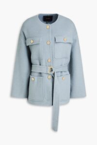Belted Wool-blend Felt Coat