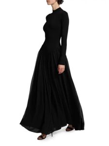 Speck Mock Turtleneck Pleated Gown $50 Gift Card with Purchase